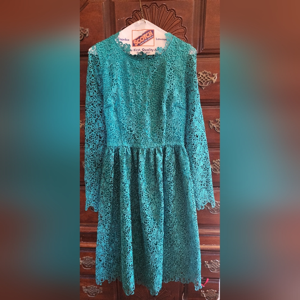 Valentino Teal Lace Dress, 2013 Resort Collection